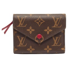 Louis Vuitton Aurore Monogramm Segeltuch Victorine kompakte Brieftasche