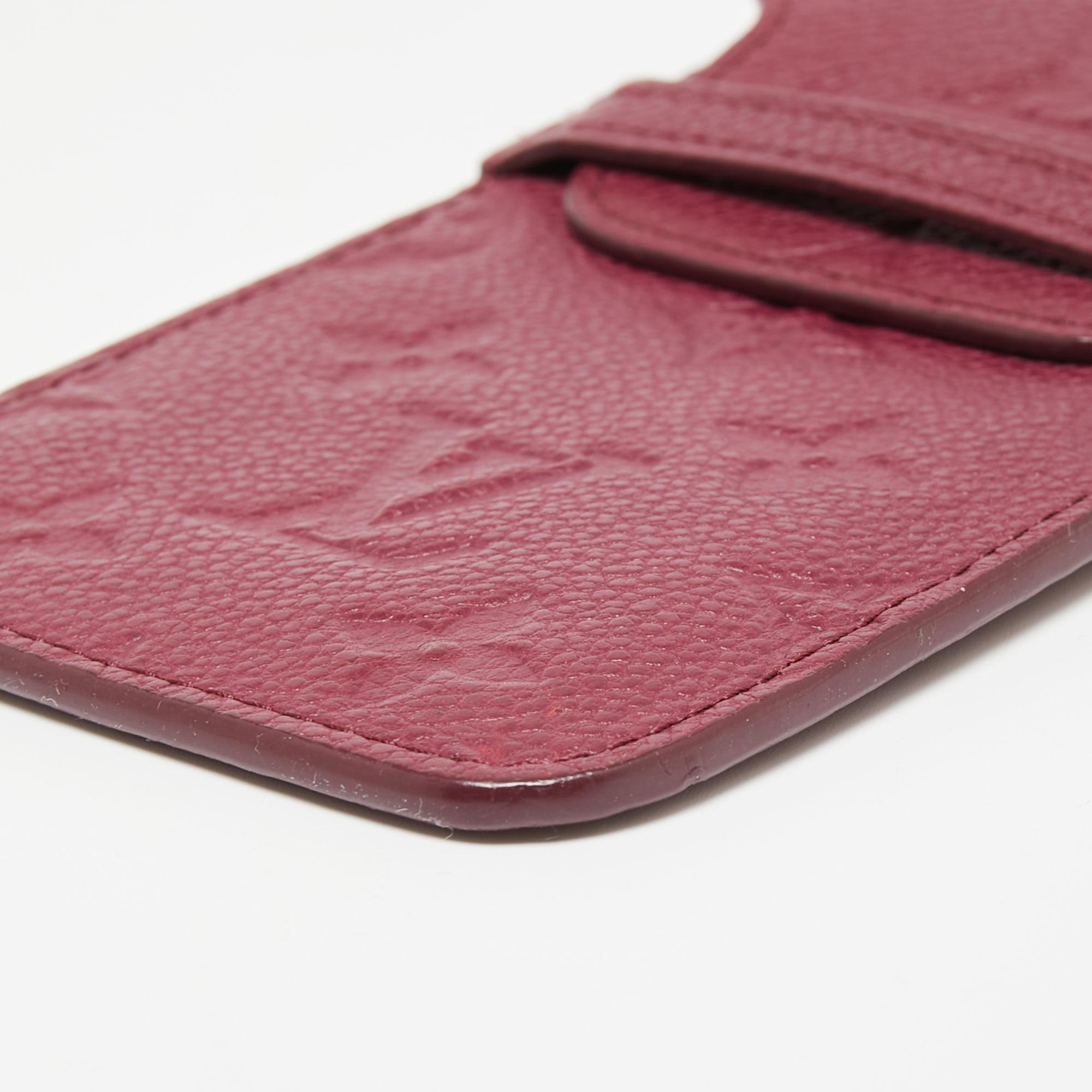 Women's Louis Vuitton Aurore Monogram Empreinte Leather Flap Phone Case