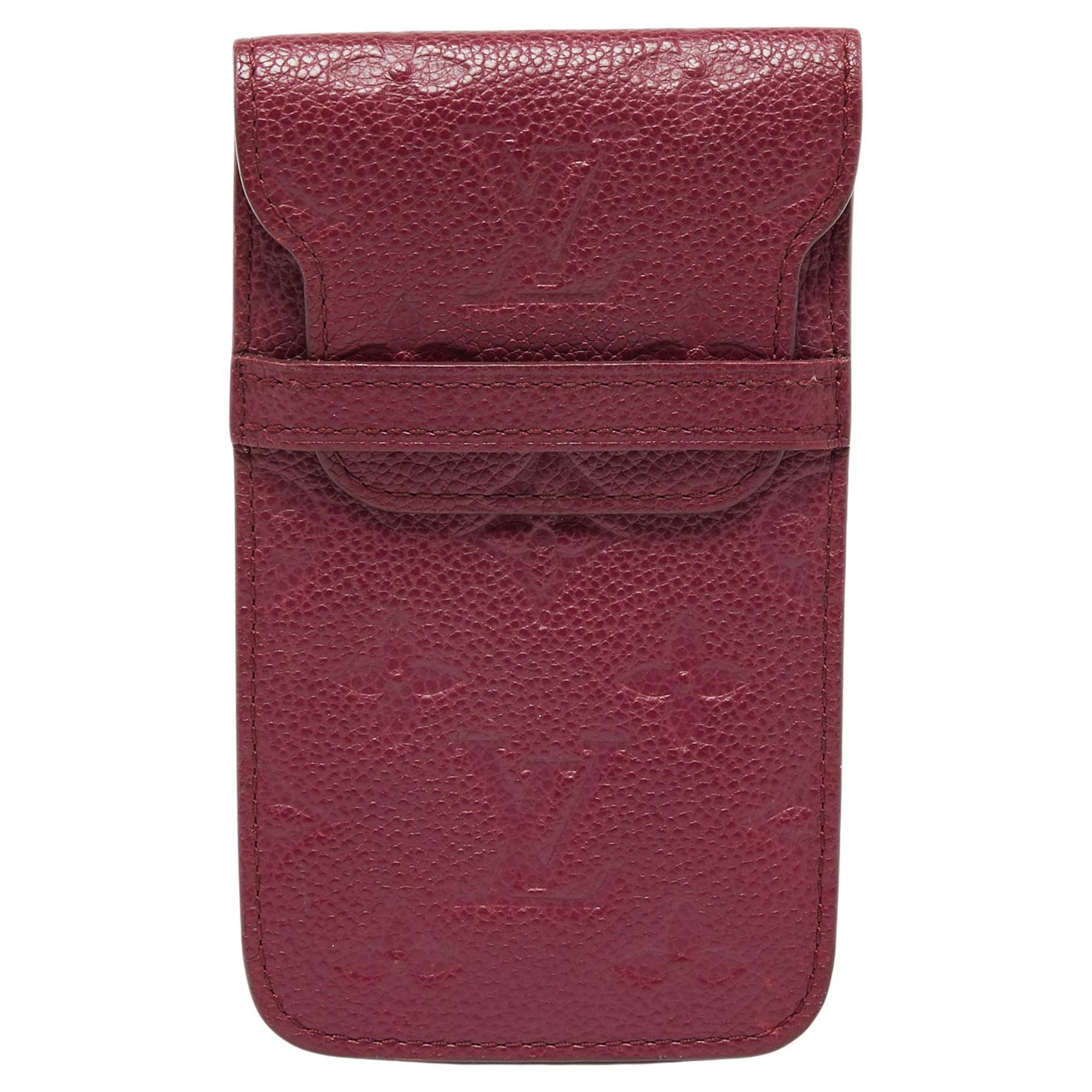 Louis Vuitton LV Bronze Vernis Cell Phone Case Cigarette Pouch Crossbody  Mini Purse