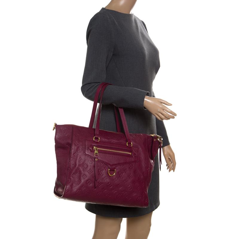 Brown Louis Vuitton Aurore Monogram Empreinte Leather Lumineuse PM Bag