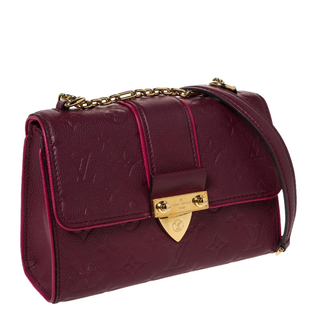 Louis Vuitton Aurore Monogram Empreinte Leather Saint Sulpice Bag In Good Condition In Dubai, Al Qouz 2