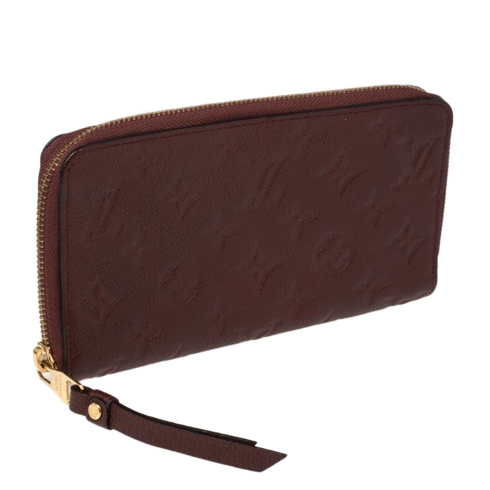 Black Louis Vuitton Aurore Monogram Empreinte Leather Zippy Wallet