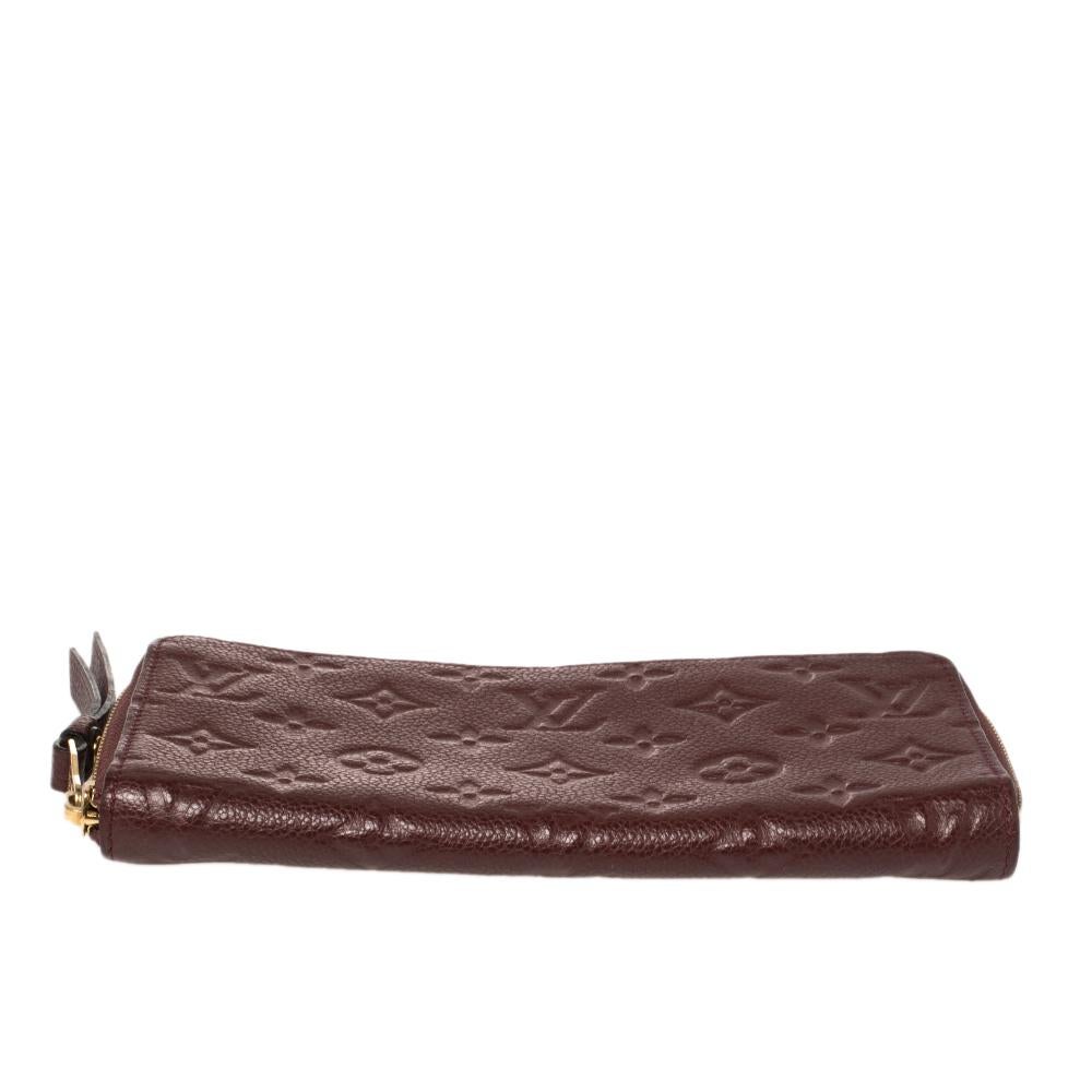 Louis Vuitton Aurore Monogram Empreinte Leather Zippy Wallet In Good Condition In Dubai, Al Qouz 2