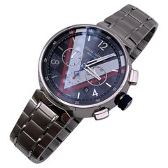 Louis Vuitton Automatic Tambour Damier Cobalt Chronograph Watch