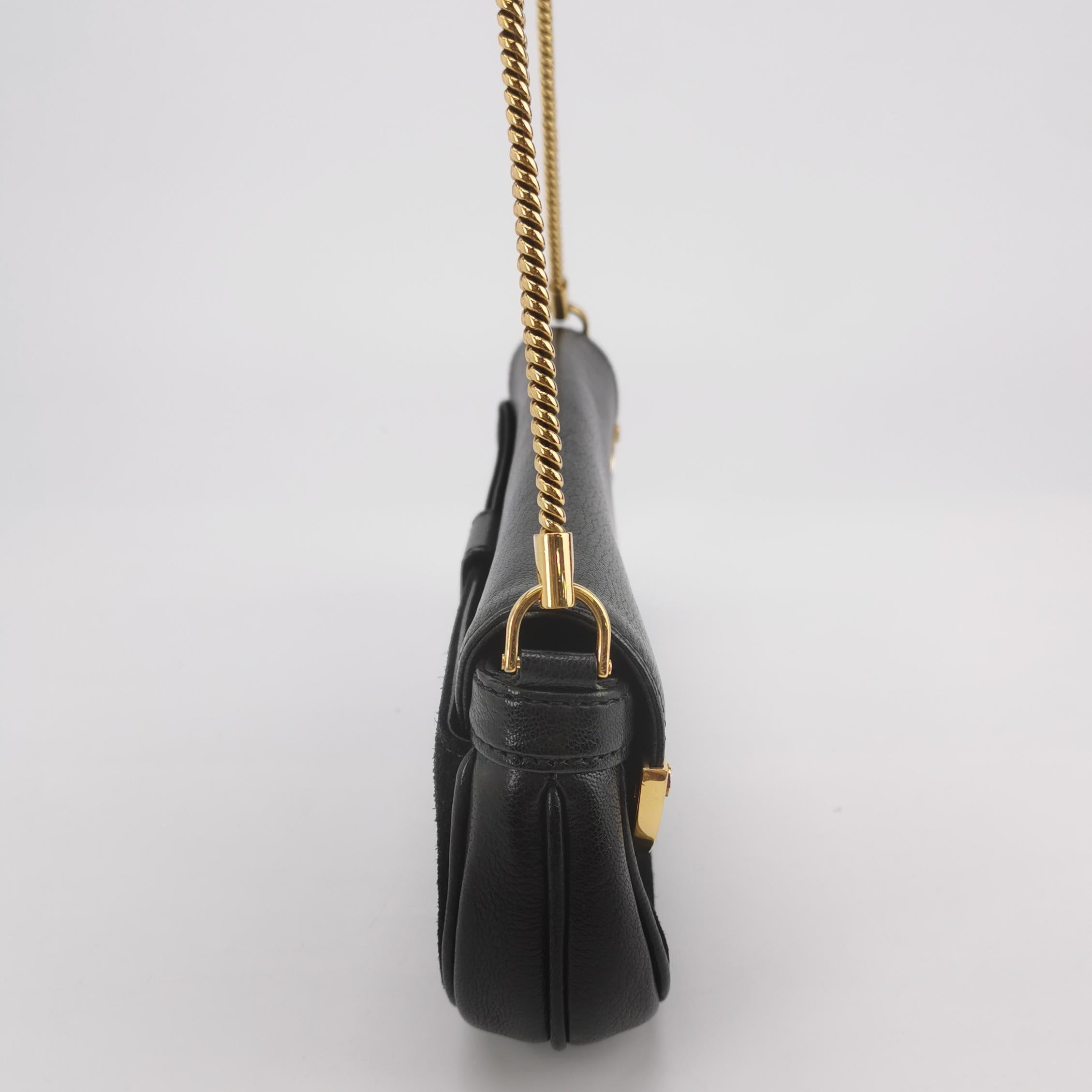 Noir Louis Vuitton Avant-Garde Pochette Clutch Suede Leather Crystal Logo, 2011 en vente