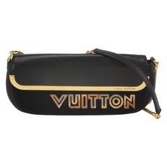 Louis Vuitton Avant-Garde Pochette Clutch Suede Leather Crystal Logo, 2011
