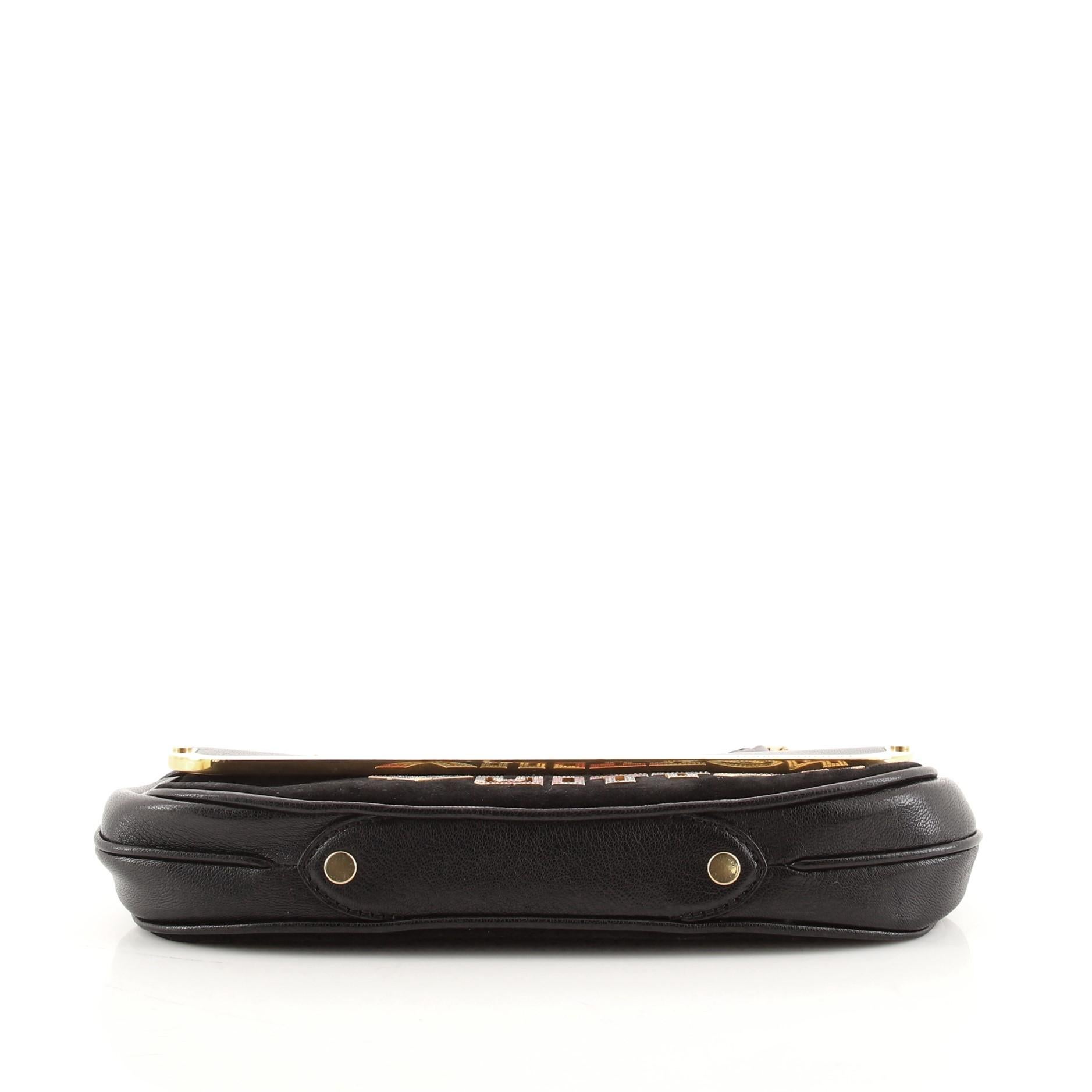 Avantgarde-Pochette von Louis Vuitton aus Leder und Wildleder für Damen oder Herren