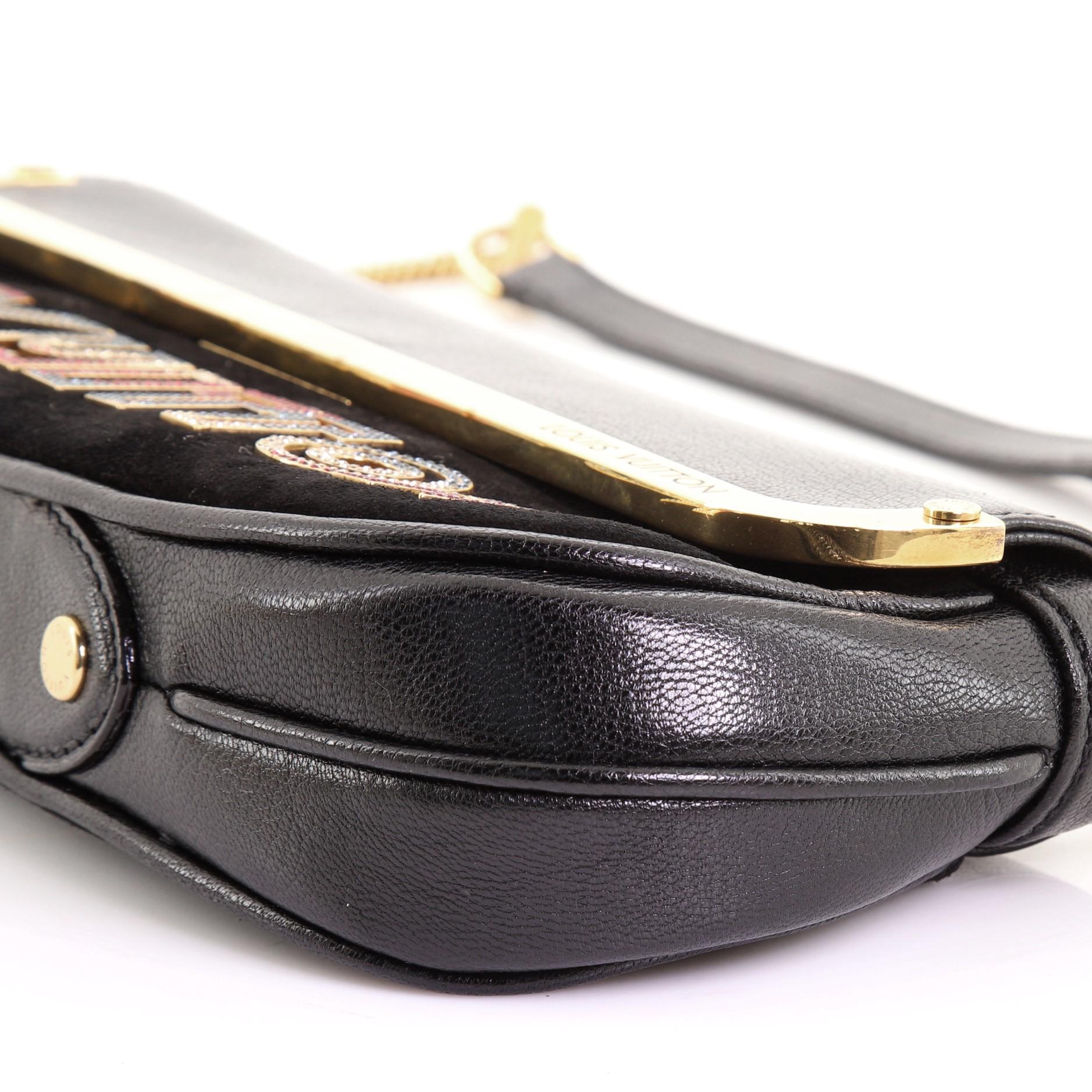 Avantgarde-Pochette von Louis Vuitton aus Leder und Wildleder 2