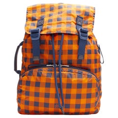 LOUIS VUITTON Aventure orange blue LV Damier nylon foldable backpack
