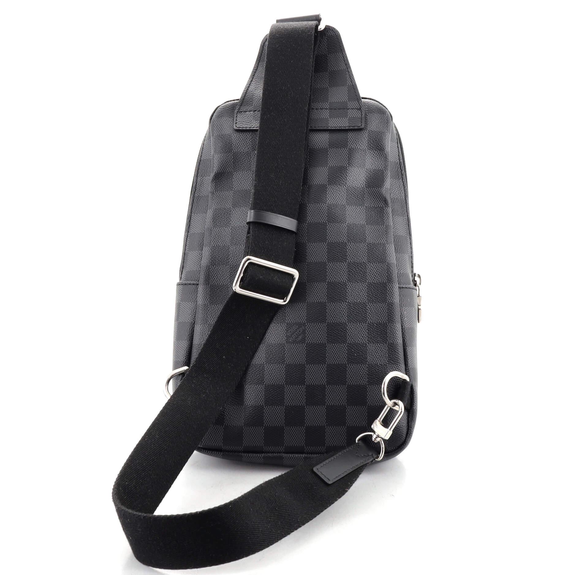 Black Louis Vuitton Avenue Sling Bag Damier Graphite