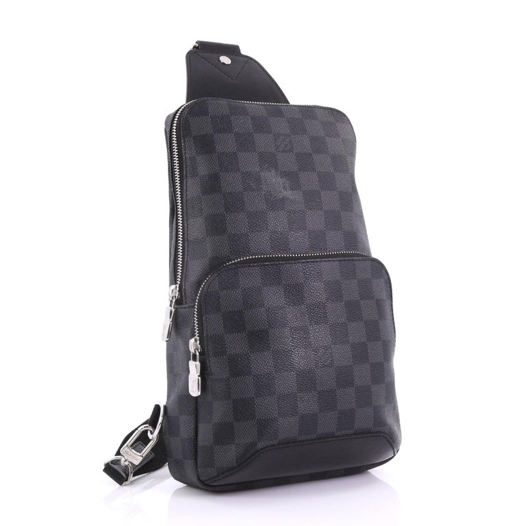 Louis Vuitton Avenue Sling Bag Damier Graphite at 1stDibs  black checkered sling  bag, louis vuitton damier graphite avenue sling bag, sac avenue sling louis  vuitton
