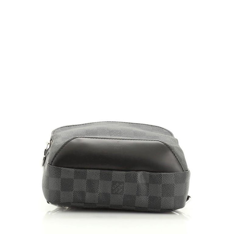 Louis Vuitton Avenue Sling Bag Damier Graphite Canvas In Black