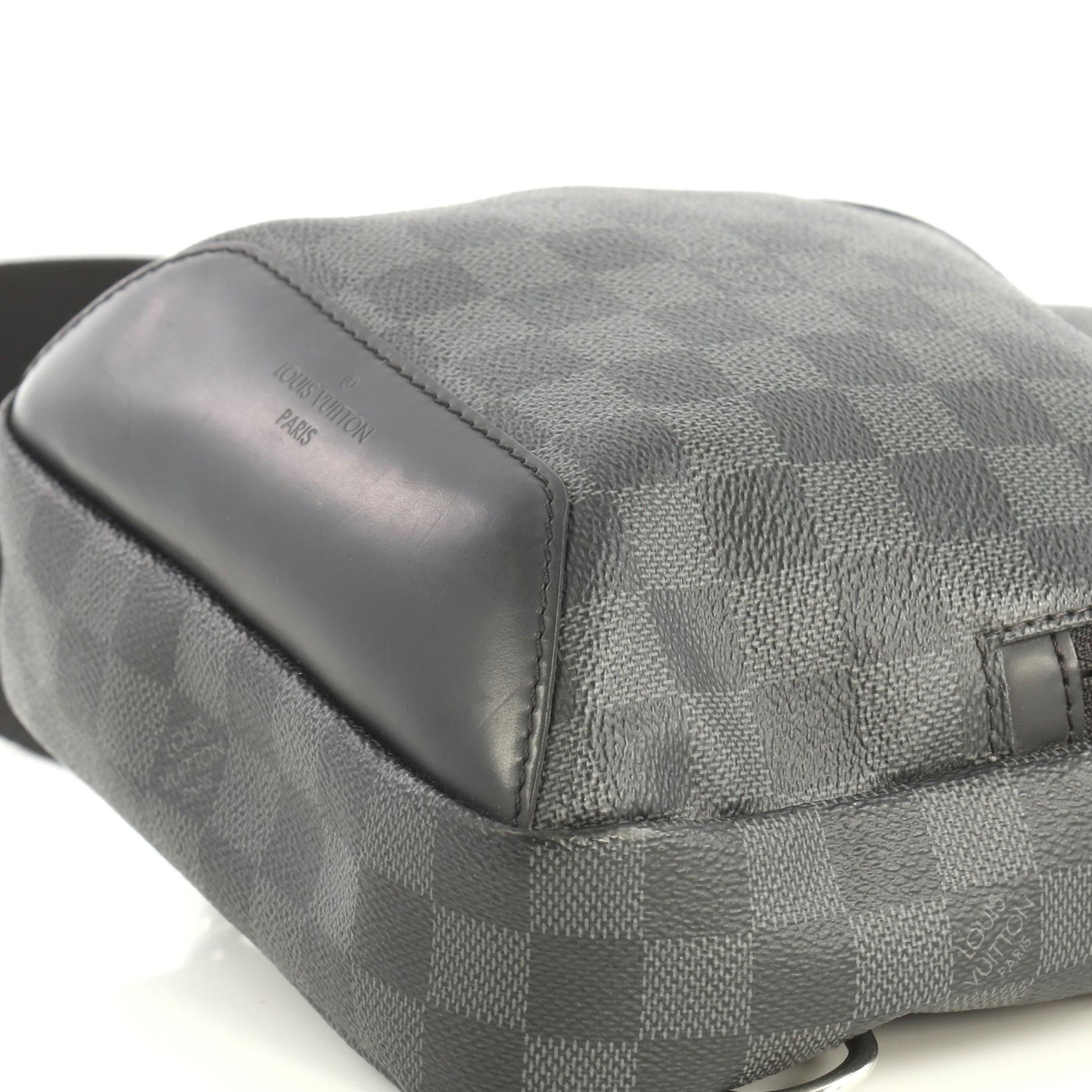 Black Louis Vuitton Avenue Sling Bag Damier Graphite