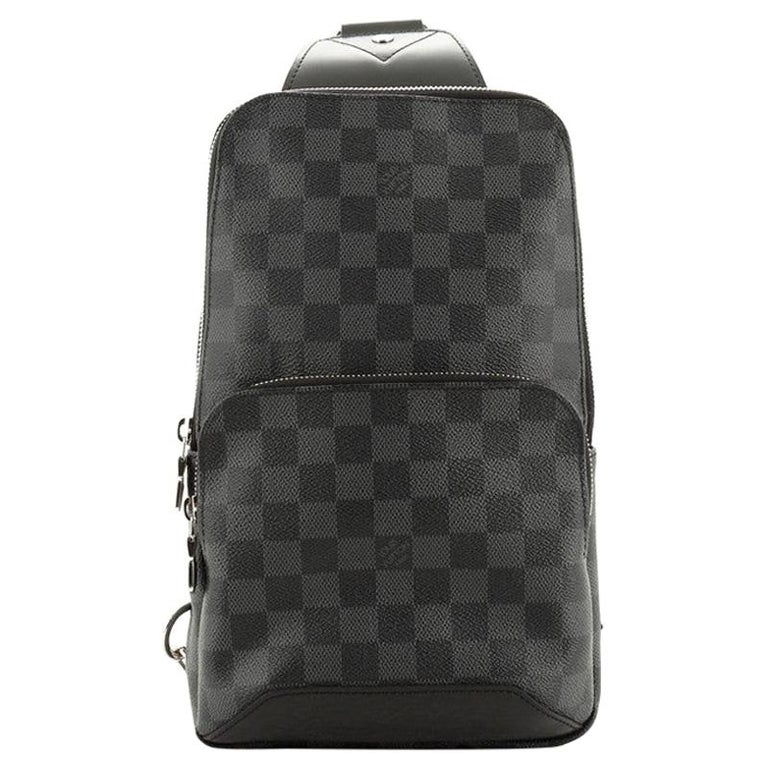 Louis Vuitton Avenue Sling Bag Damier Graphite Canvas Black