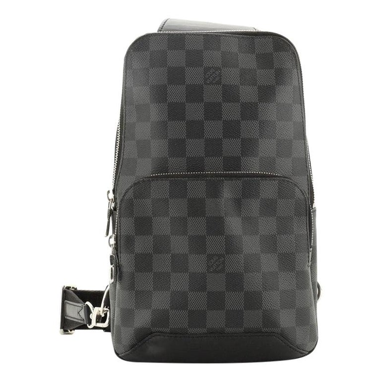 louis vuitton black and gray checkered bag