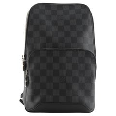 Preowned Louis Vuitton Avenue Sling Bag Damier Graphite Cross Body