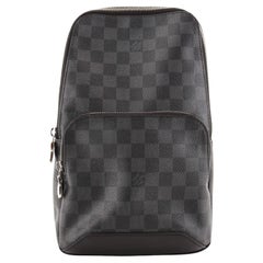Louis Vuitton Avenue Sling Bag Alps Patches Damier Graphite Black 2309502