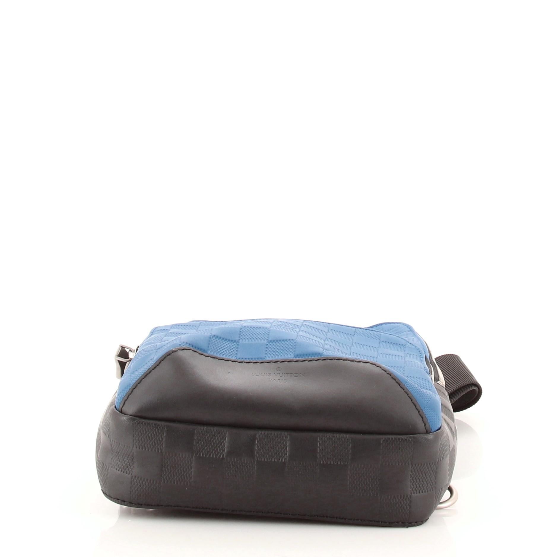Bleu Sac à main Louis Vuitton Avenue en cuir Damier Infini