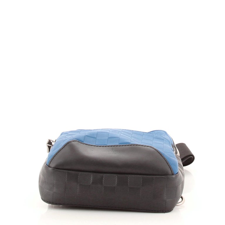 bag damier infini leather louis vuitton avenue sling bag blue