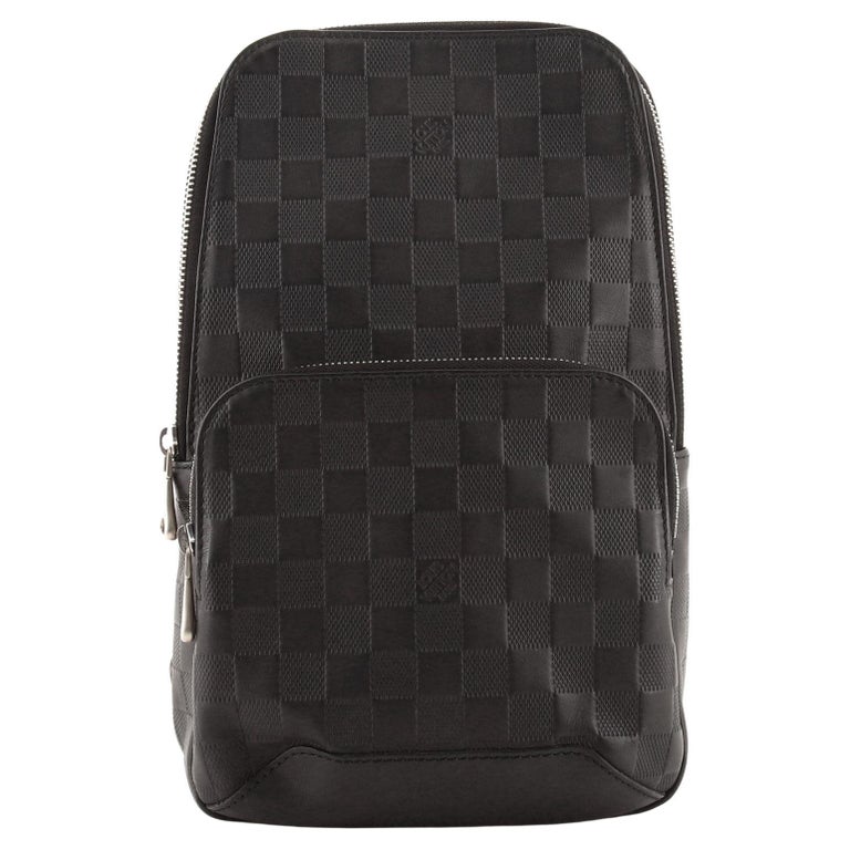Louis Vuitton Damier Infini Avenue Sling Bag - Black Backpacks
