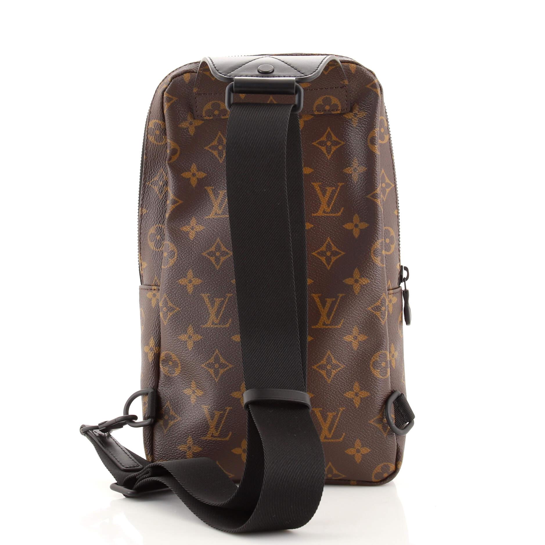 Louis Vuitton Avenue Sling Bag Macassar Monogram Canvas In Good Condition In NY, NY