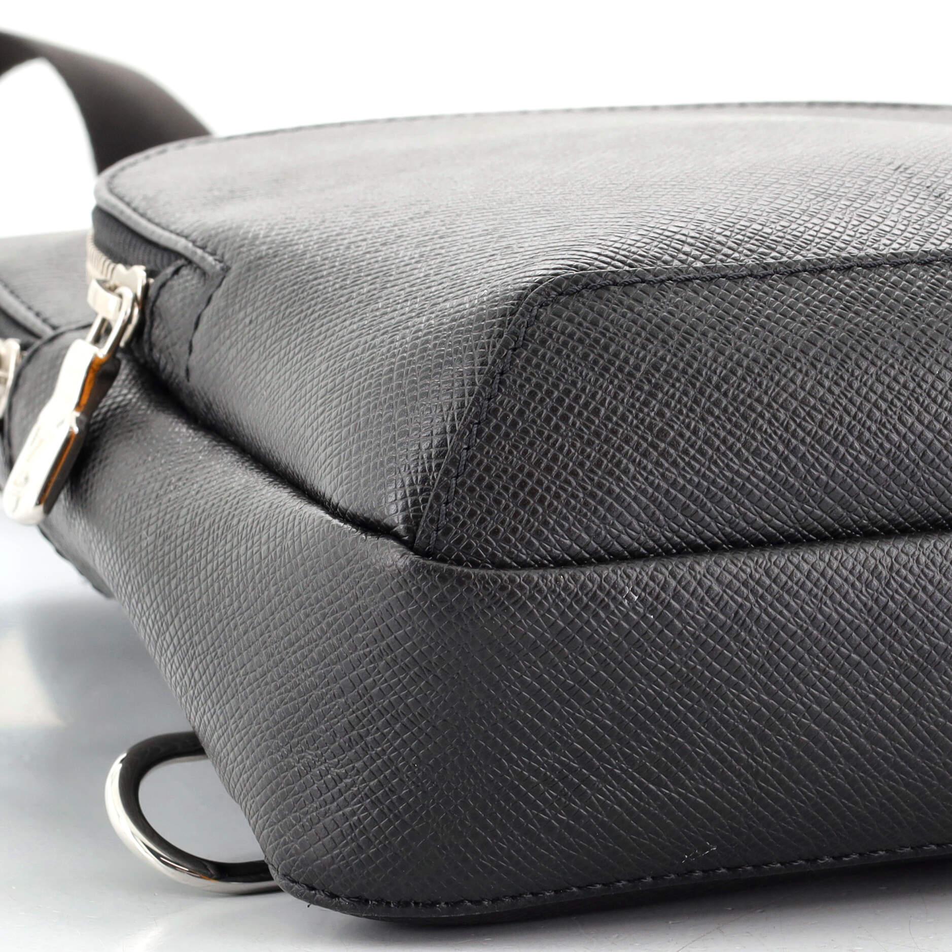 Black Louis Vuitton Avenue Sling Bag Taiga Leather