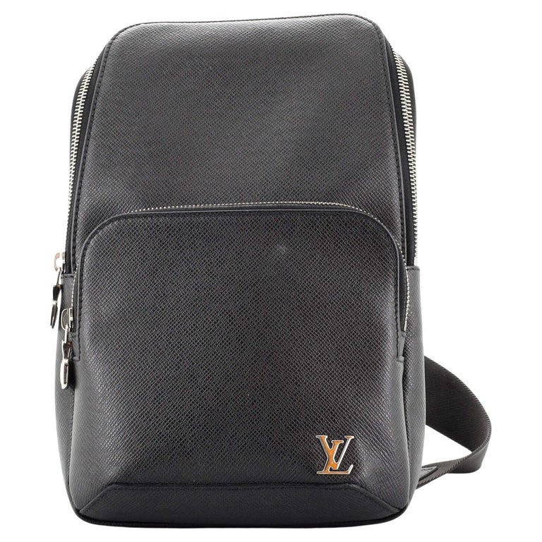 Louis Vuitton Avenue Sling Bag Taiga Leather Gray