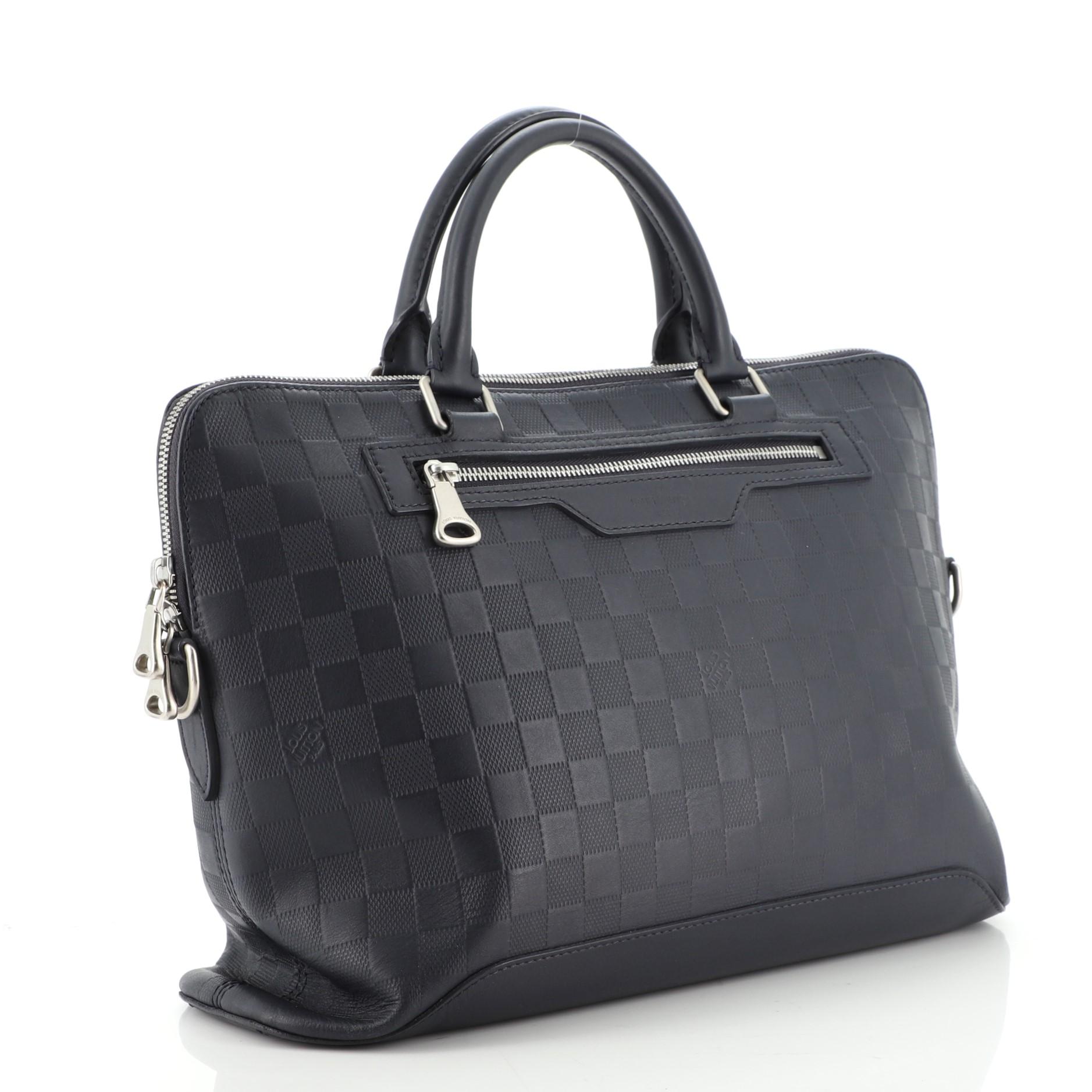 Black Louis Vuitton Avenue Soft Briefcase Damier Infini Leather