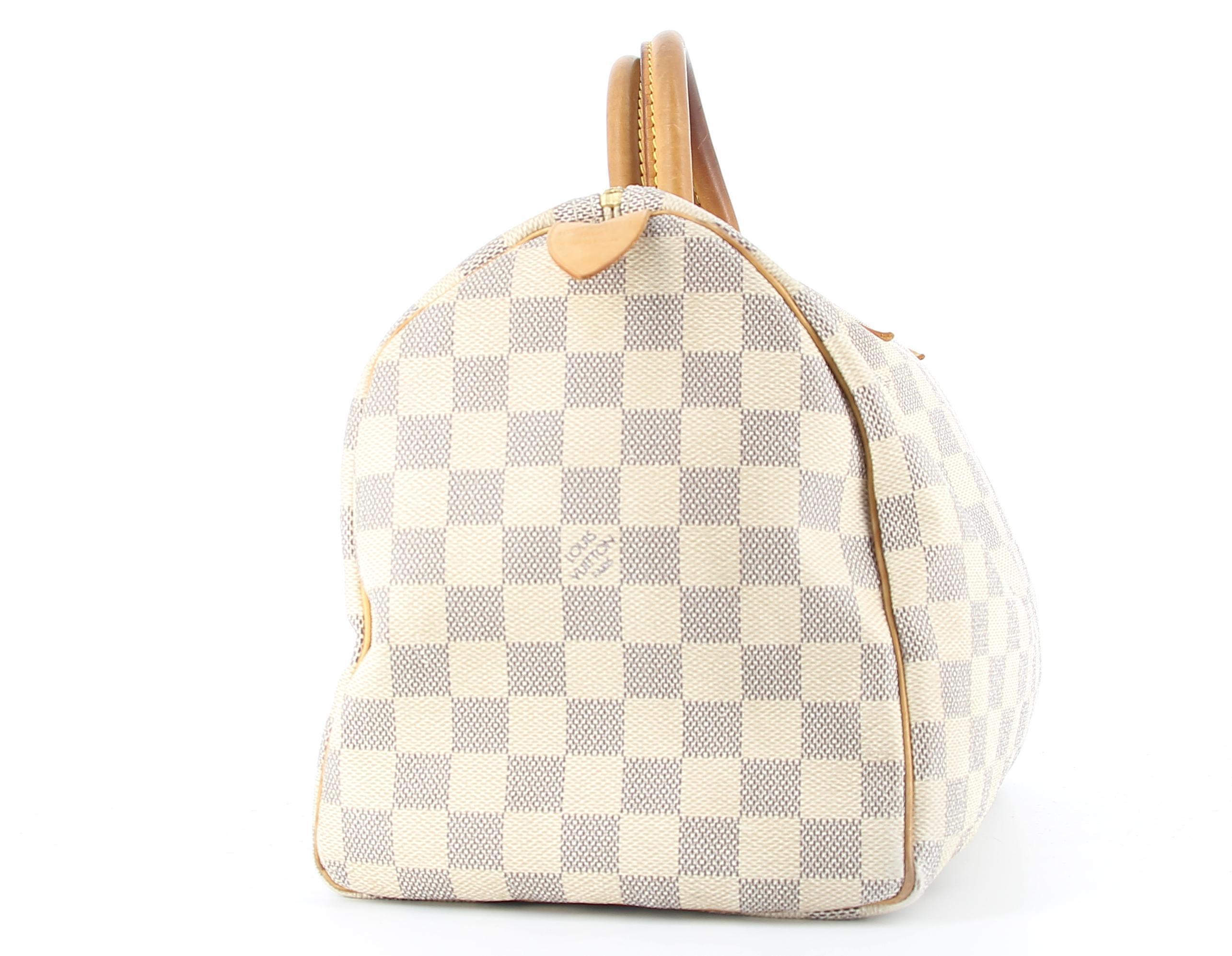 Azur Damier Speedy Tasche aus Segeltuch von Louis Vuitton (Beige)