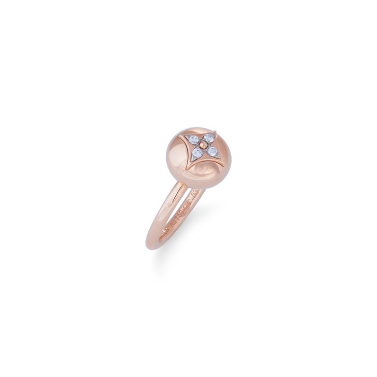 Louis Vuitton 'B Blossom' Gold and Diamond Ring at 1stDibs