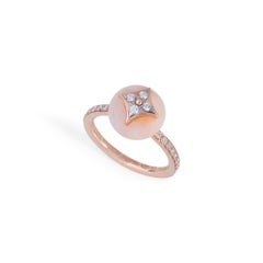Louis Vuitton 'B Blossom' Pink Opal and Diamond Ring