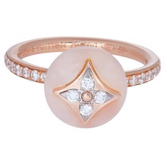 Louis Vuitton 'B Blossom' Pink Opal and Diamond Ring