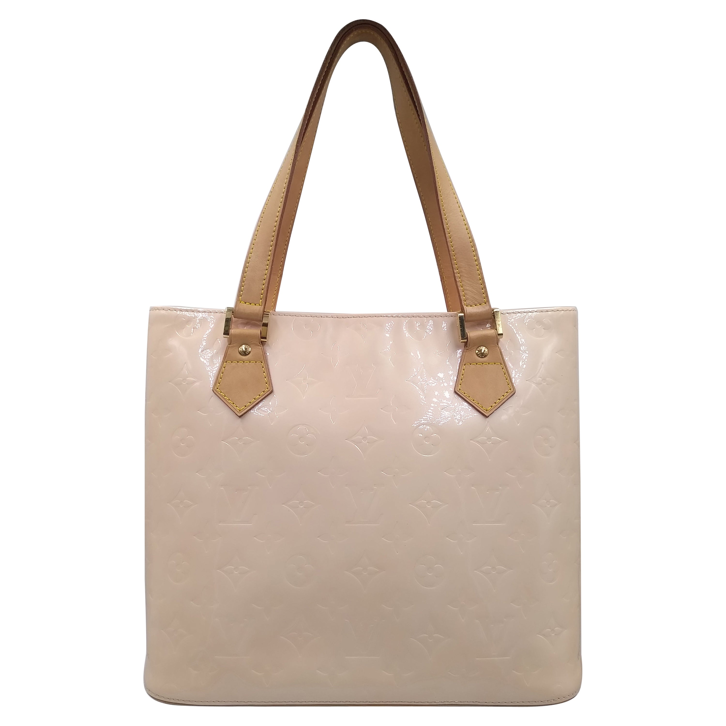 Louis Vuitton Babyrosa Monogrammierte Vernis Houston-Tasche