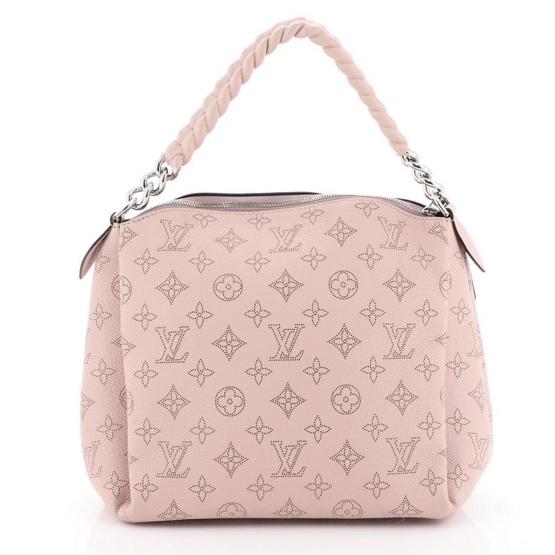 Beige Louis Vuitton Babylone Handbag Mahina Leather BB