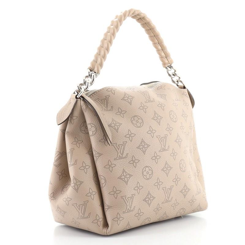 Beige Louis Vuitton Babylone Handbag Mahina Leather BB