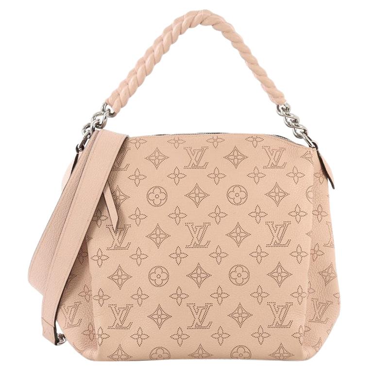 Pre-owned Louis Vuitton Galet Mahina Babylone Chain Bb Shoulder Bag In  Neutrals