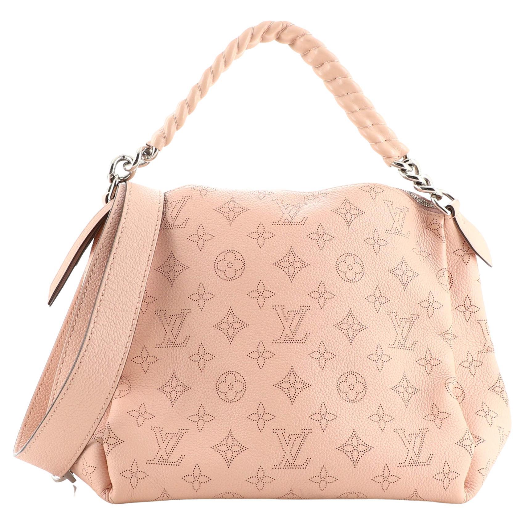 Pink Louis Vuitton Monogram Mahina Babylone Chain BB Satchel