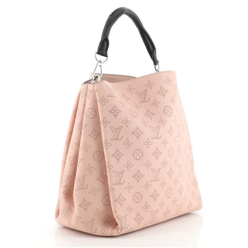 Beige Louis Vuitton Babylone Handbag Mahina Leather PM