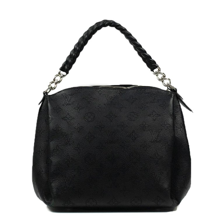 LOUIS VUITTON, Babylone in black leather In Good Condition For Sale In Clichy, FR