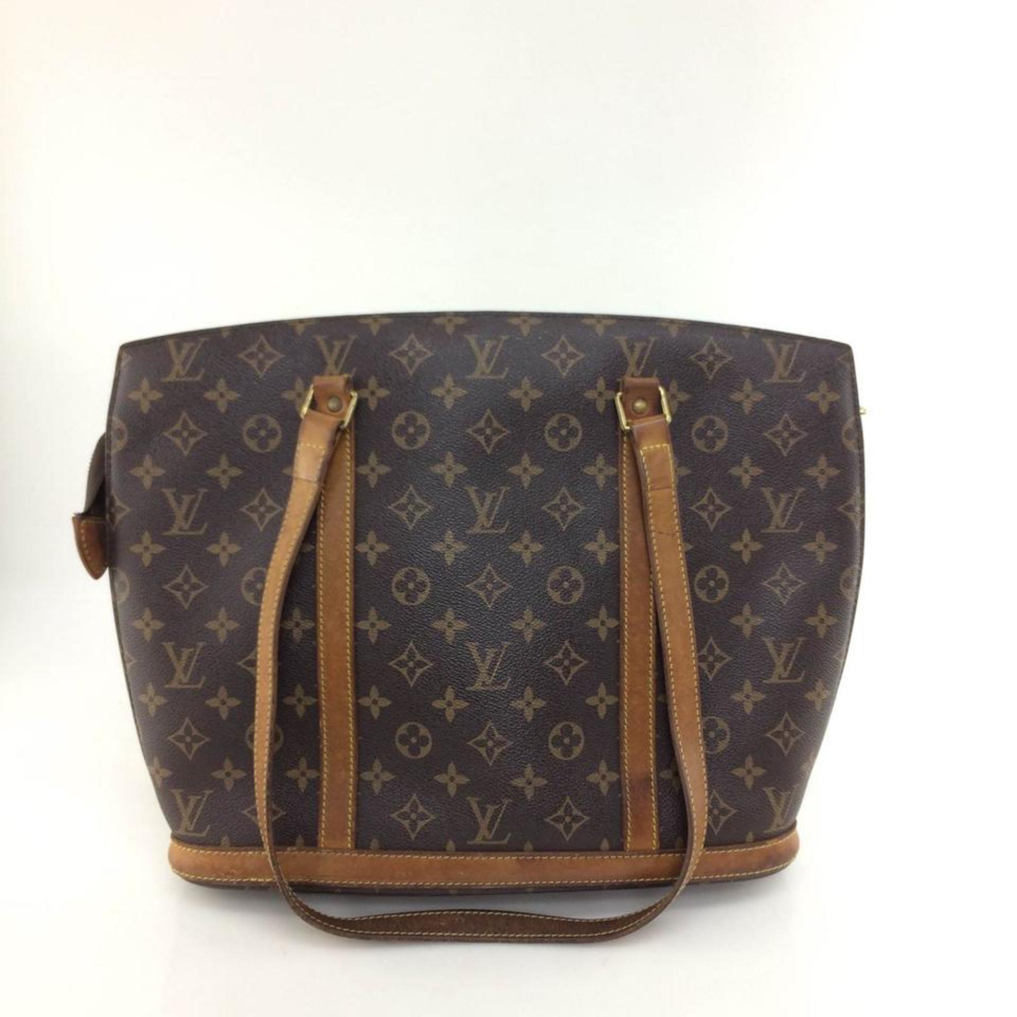 Louis Vuitton Babylone Monogram 865799 Brown Coated Canvas Tote For Sale 3