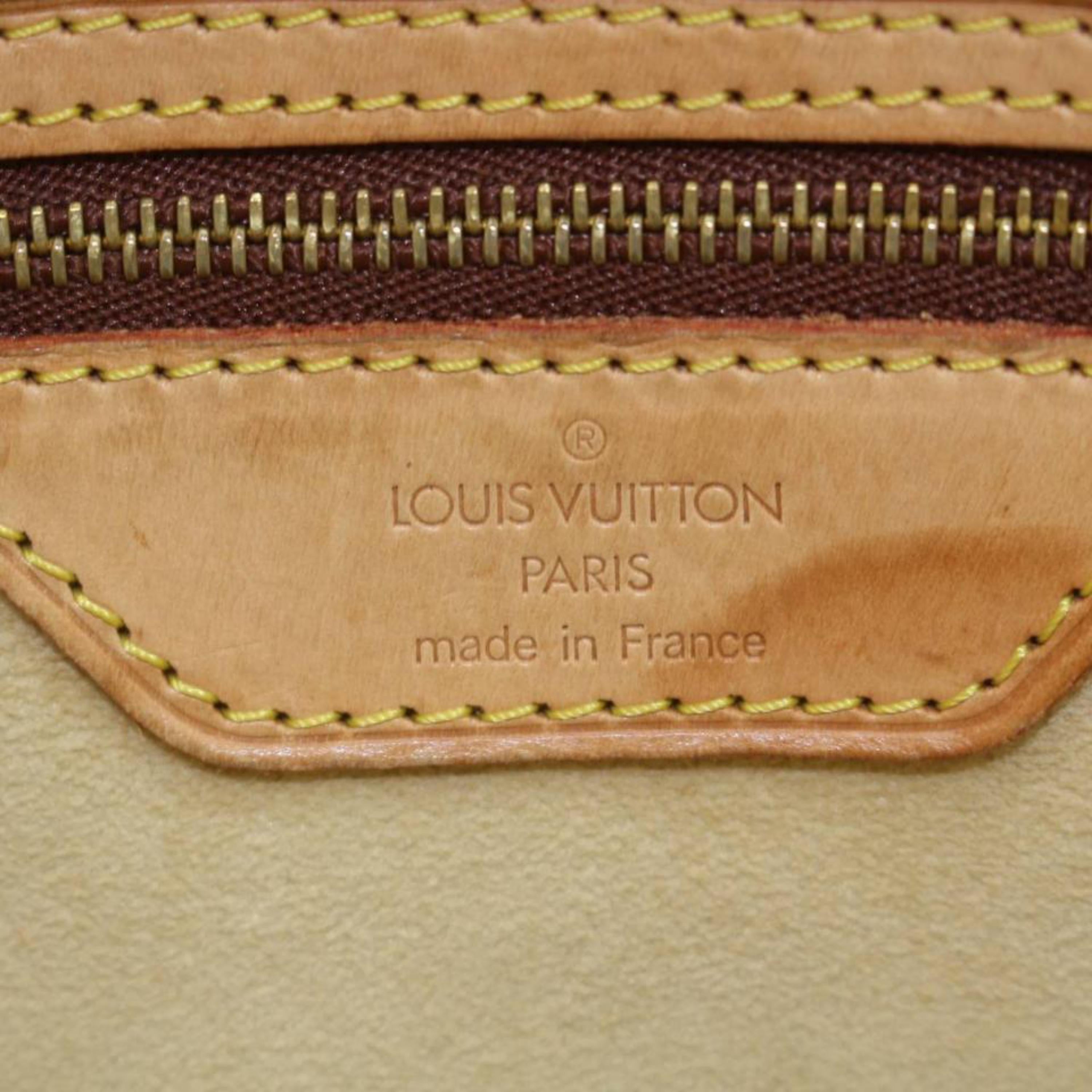 Women's Louis Vuitton Babylone Monogram Zip 869680 Brown Coated Canvas Tote For Sale
