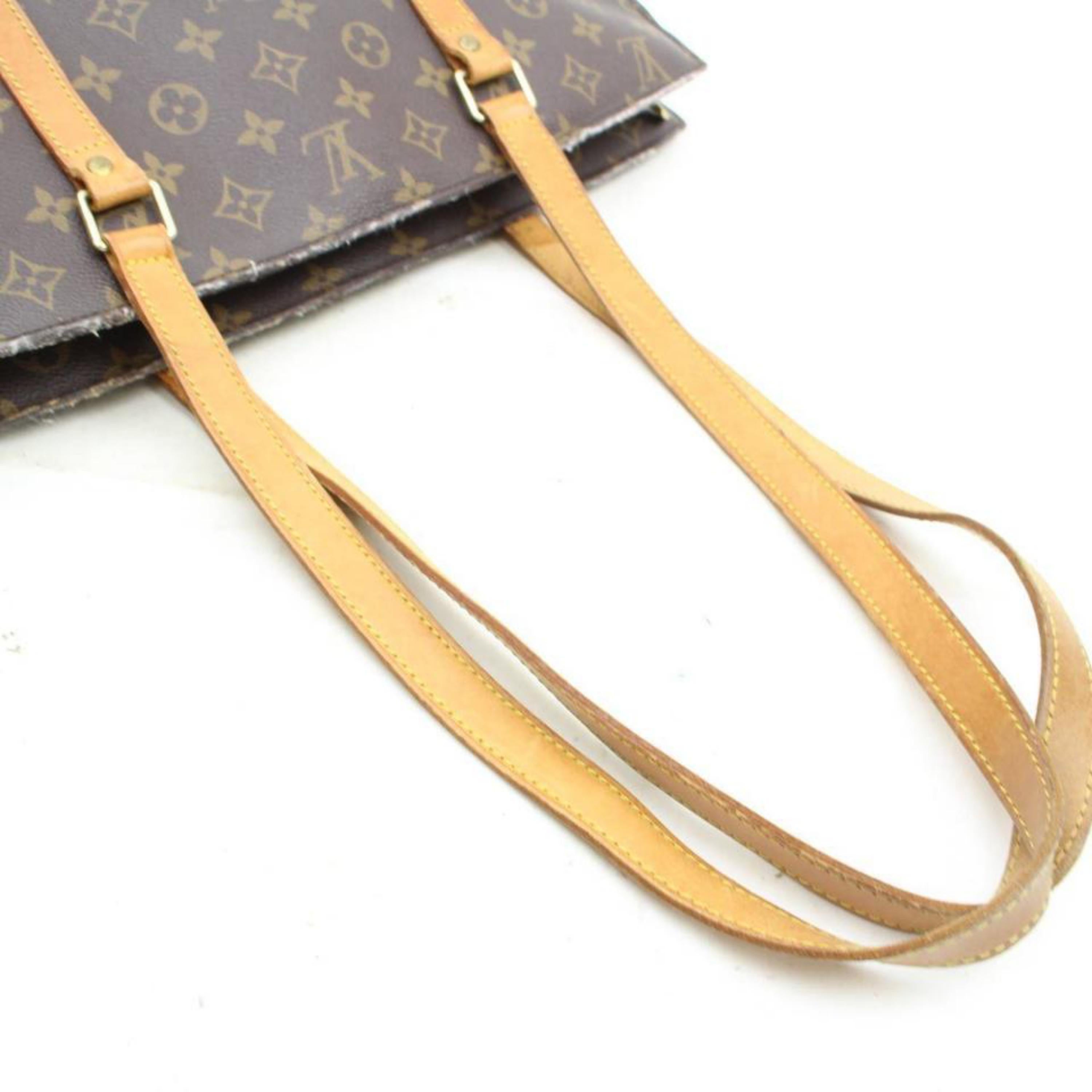Louis Vuitton Babylone Monogram Zip 869680 Brown Coated Canvas Tote For Sale 2