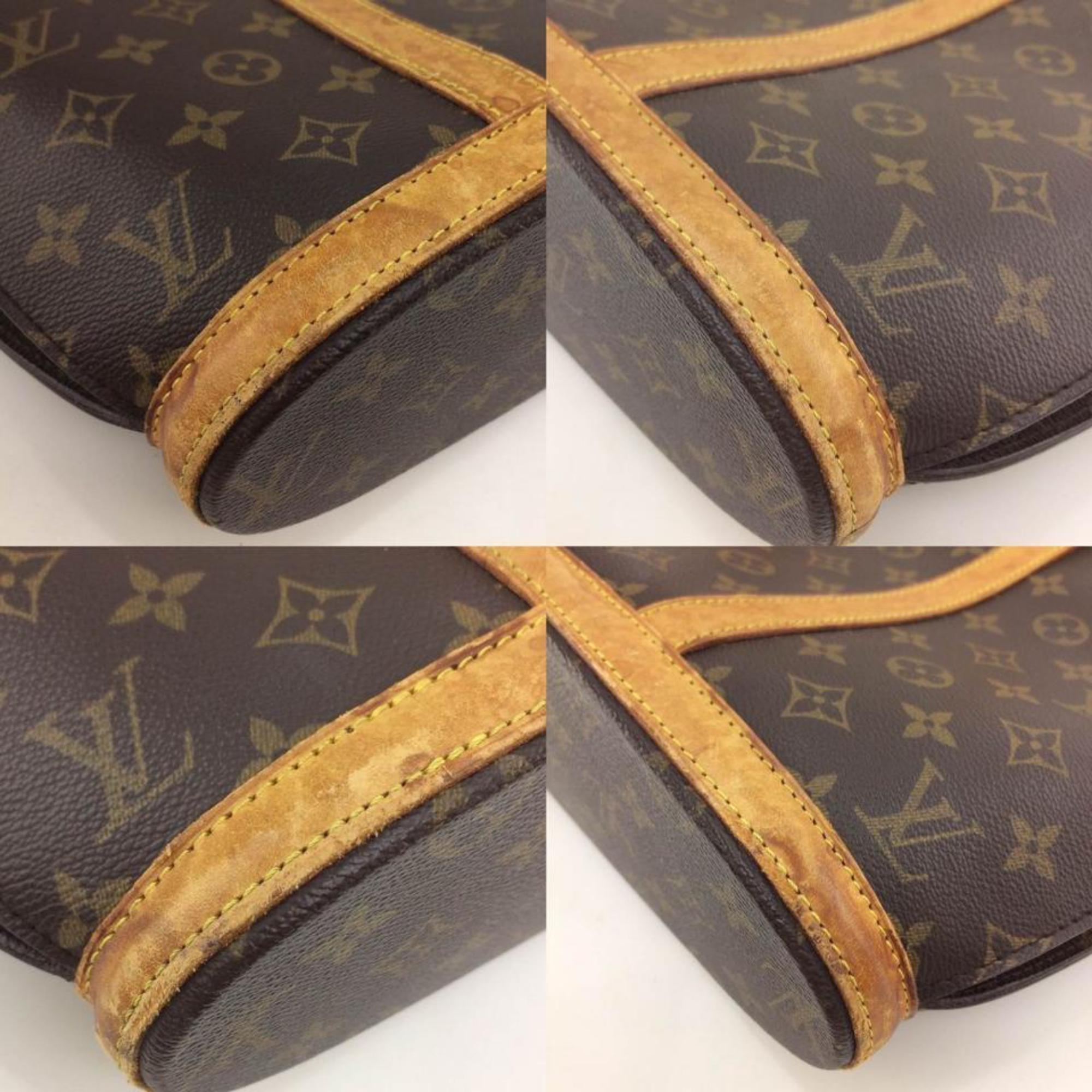 Louis Vuitton Babylone Monogram Zip Tote 865612 Brown Leather Shoulder Bag For Sale 6
