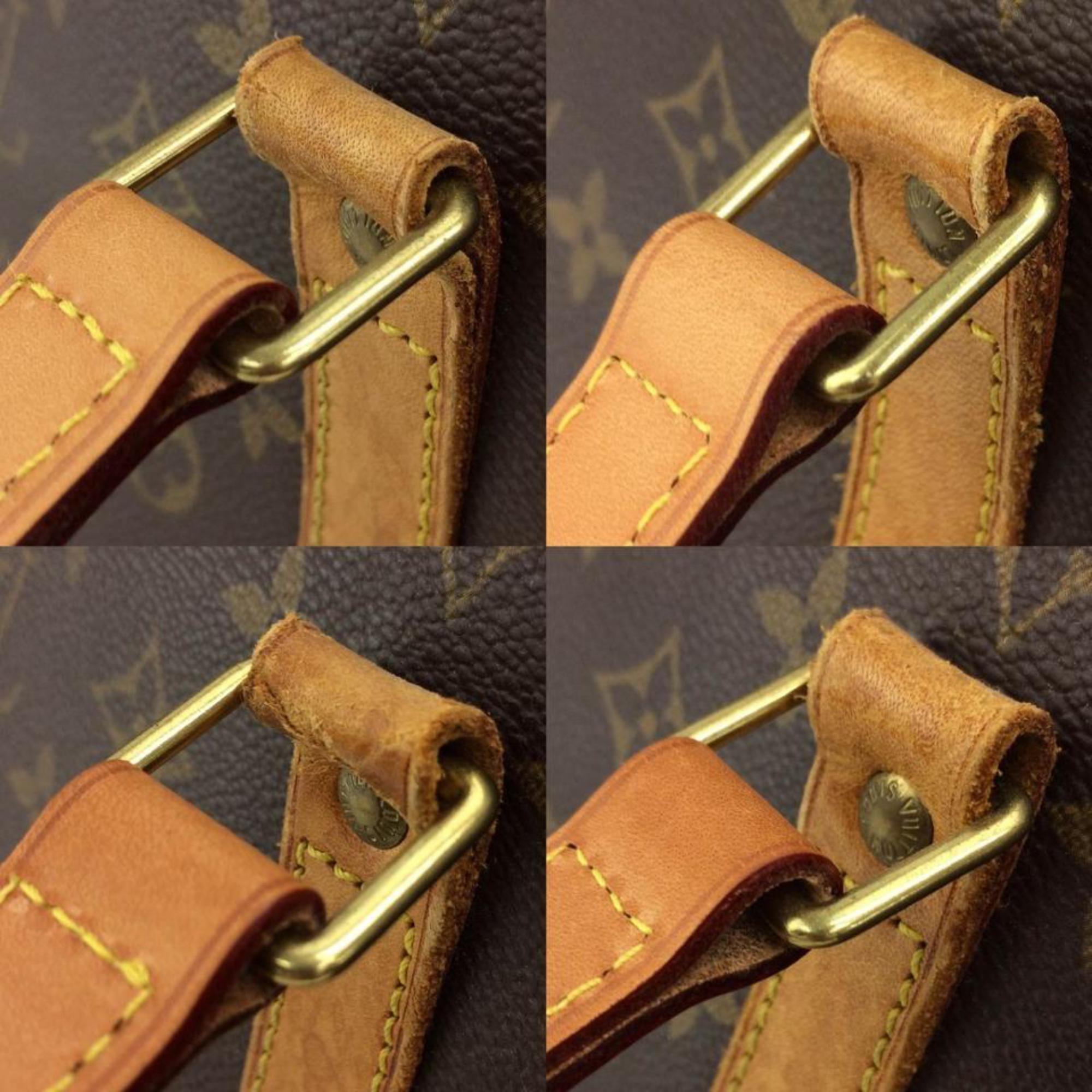 Louis Vuitton Babylone Monogram Zip Tote 865612 Brown Leather Shoulder Bag For Sale 7