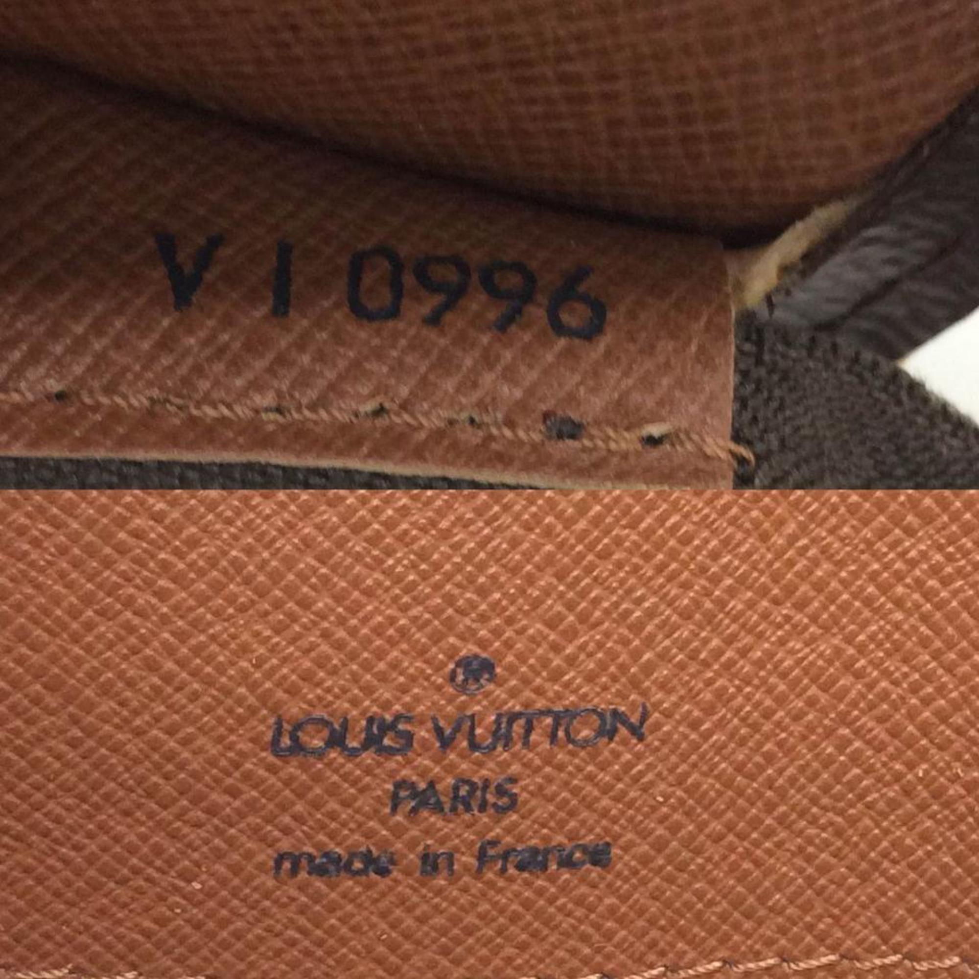 Louis Vuitton Babylone Monogram Zip Tote 865612 Brown Leather Shoulder Bag In Fair Condition For Sale In Forest Hills, NY