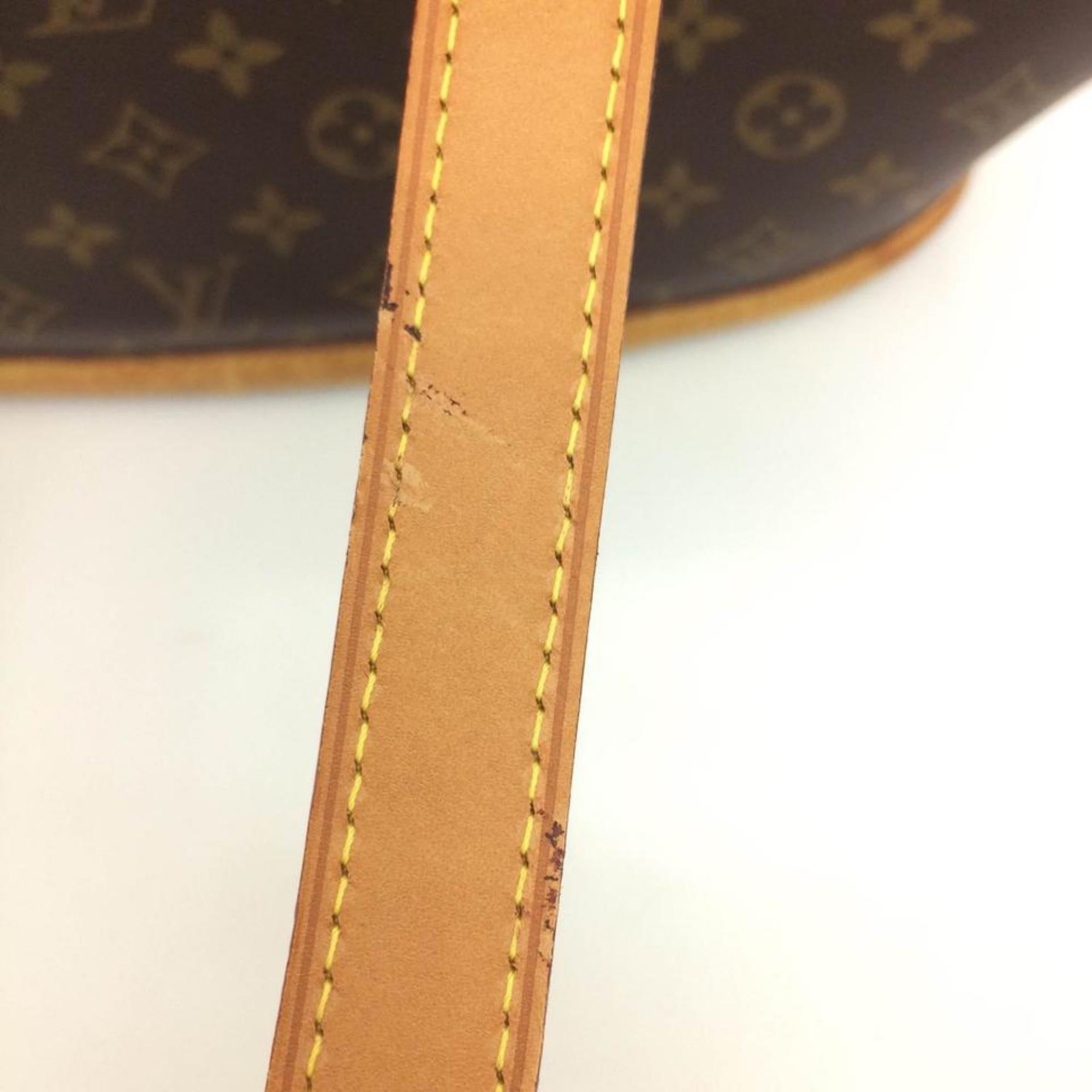 Louis Vuitton Babylone Monogram Zip Tote 865612 Brown Leather Shoulder Bag For Sale 4