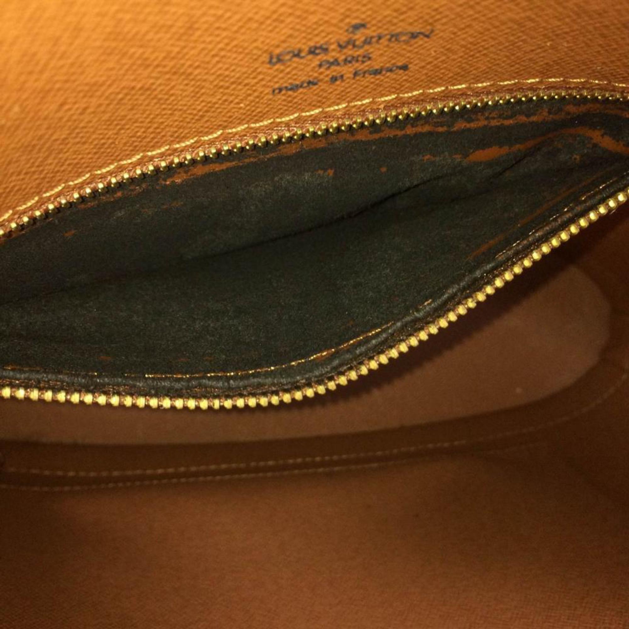 Louis Vuitton Babylone Monogram Zip Tote 865612 Brown Leather Shoulder Bag For Sale 5
