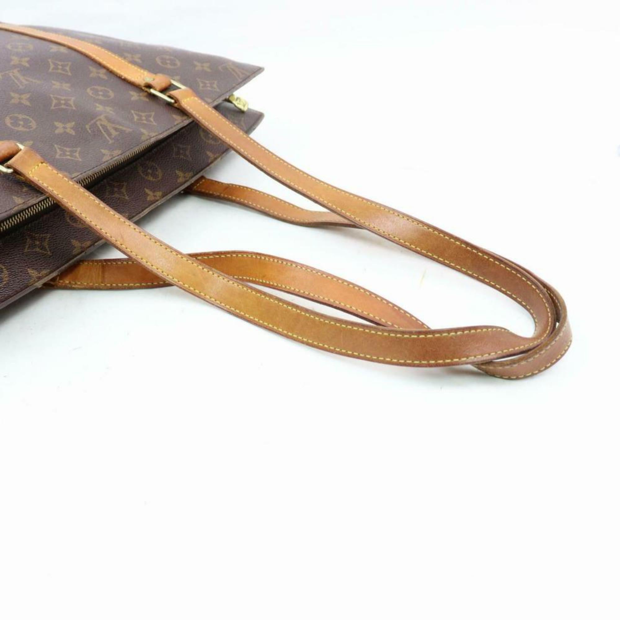 Louis Vuitton Babylone Monogram Zip Tote 870273 Brown Coated Canvas Shoulder Bag For Sale 8
