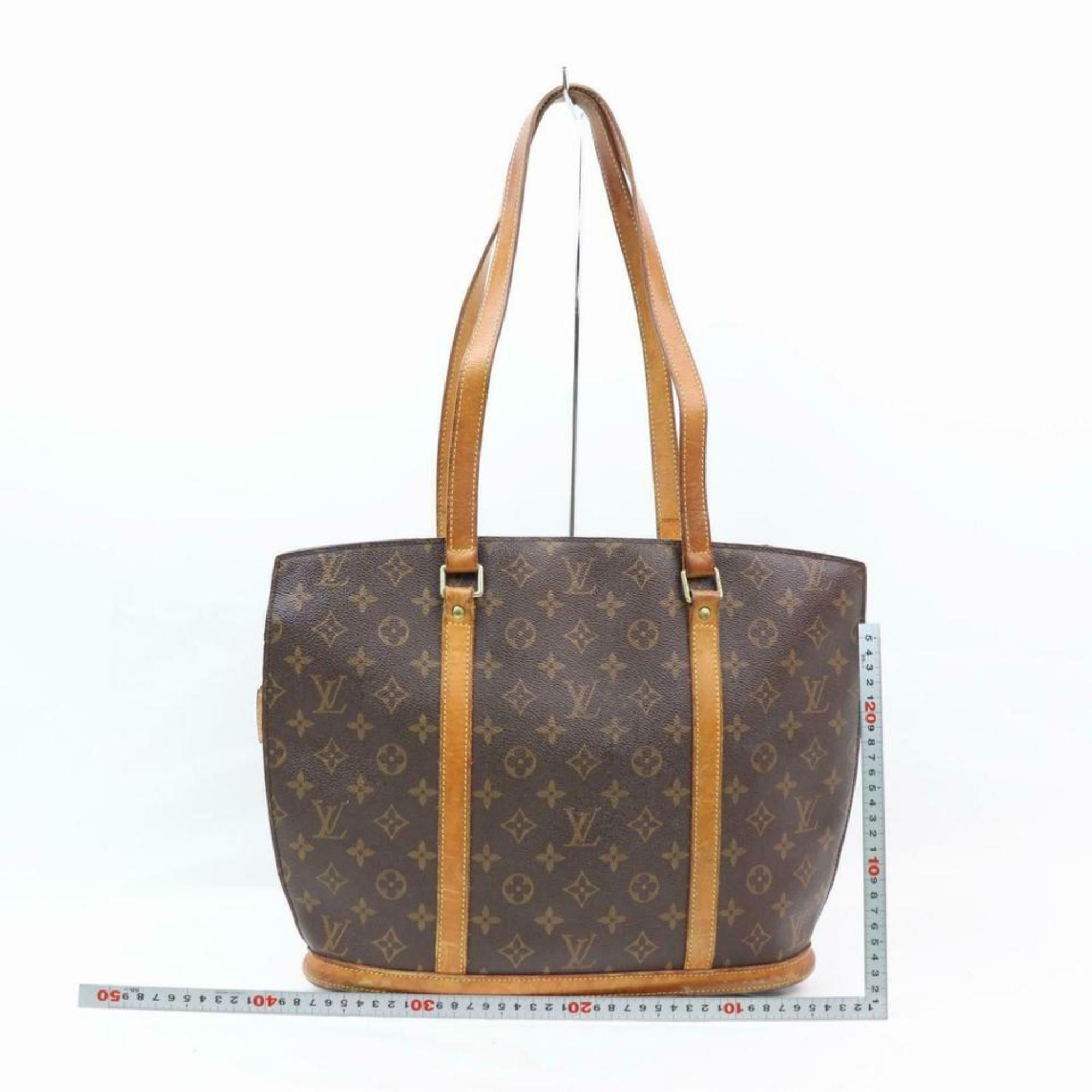 Louis Vuitton Babylone Monogram Zip Tote 870273 Brown Coated Canvas Shoulder Bag For Sale 2