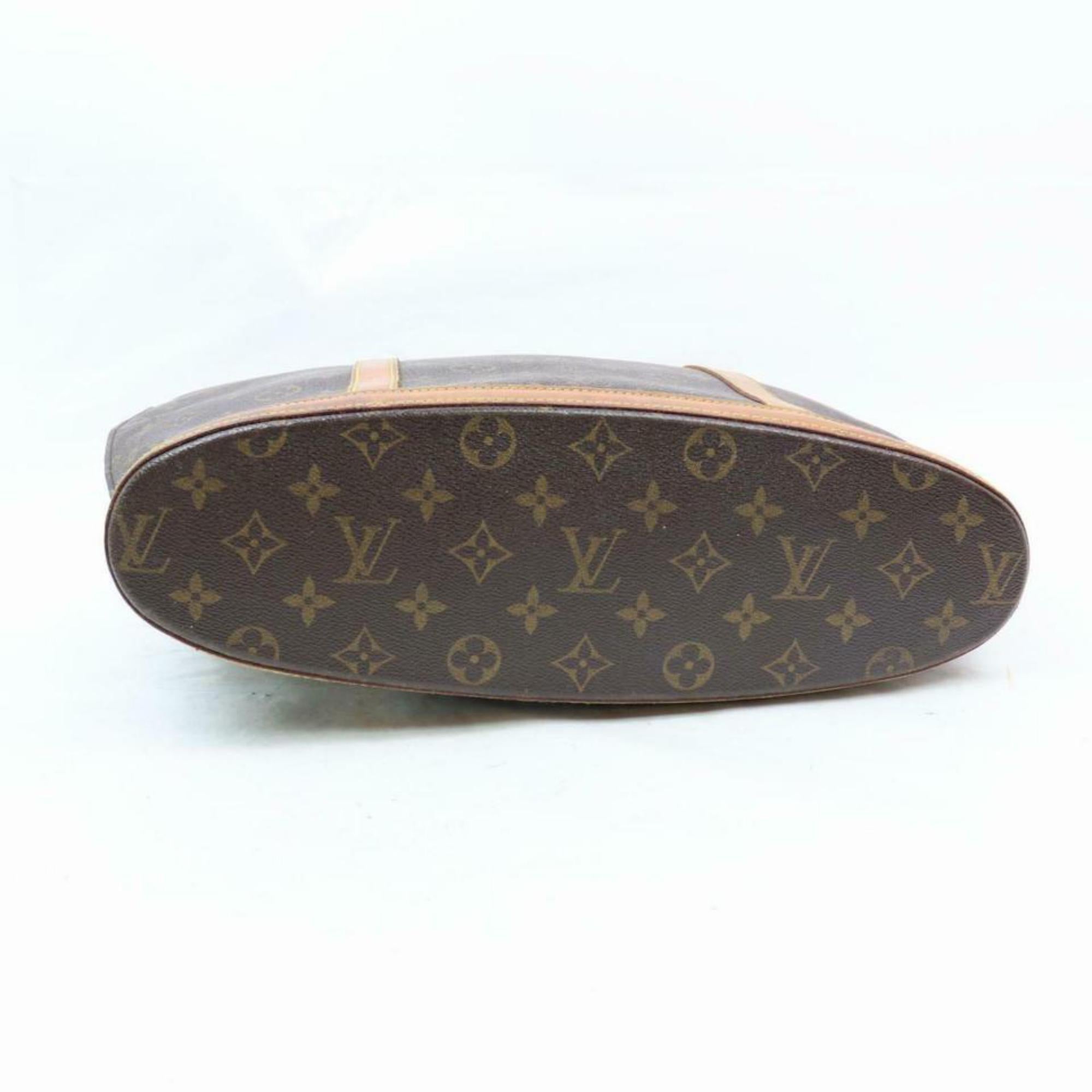 Louis Vuitton Babylone Monogram Zip Tote 870273 Brown Coated Canvas Shoulder Bag For Sale 3